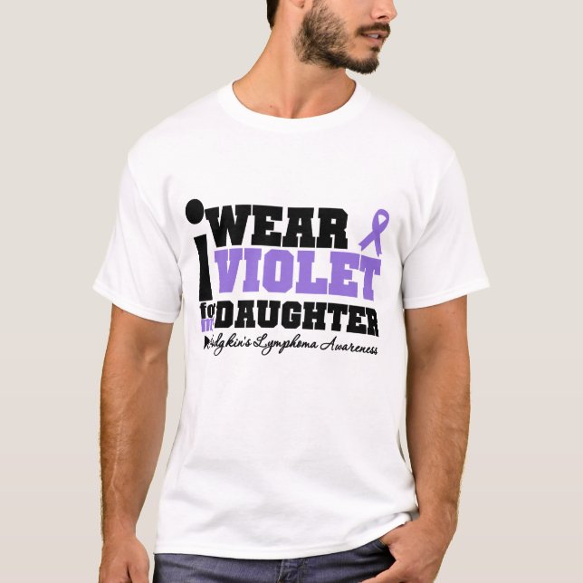 Ich trage Veilchen für mein Tochter Hodgkins T-Shirt (Vorderseite)