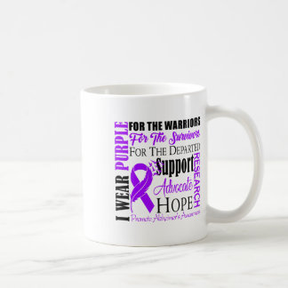 Ich trage violette Schleife, um das Bewusstsein fü Kaffeetasse