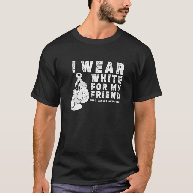 Ich trage Weiß für das Lungenkrebs-Bewusstsein mei T-Shirt (Vorderseite)