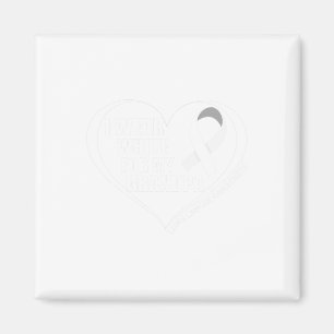 Ich trage Weiß für mein Großvater Lungenkrebs-Bewu Magnet