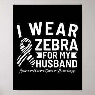 Ich trage Zebra für meinen Brustkrebs Poster
