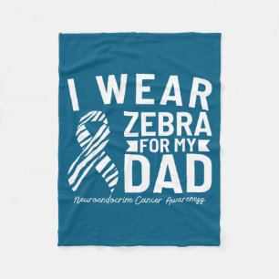 Ich trage Zebra für meinen Vater Neuroendokriner K Fleecedecke