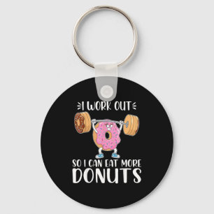 Ich trainiere, damit ich mehr Donuts essen kann - Schlüsselanhänger