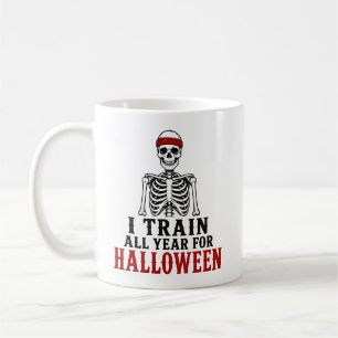 Ich trainiere das ganze Jahr über lustiges Hallowe Kaffeetasse