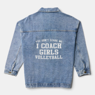 Ich trainiere ein Frauenvolleyballteam Jeansjacke
