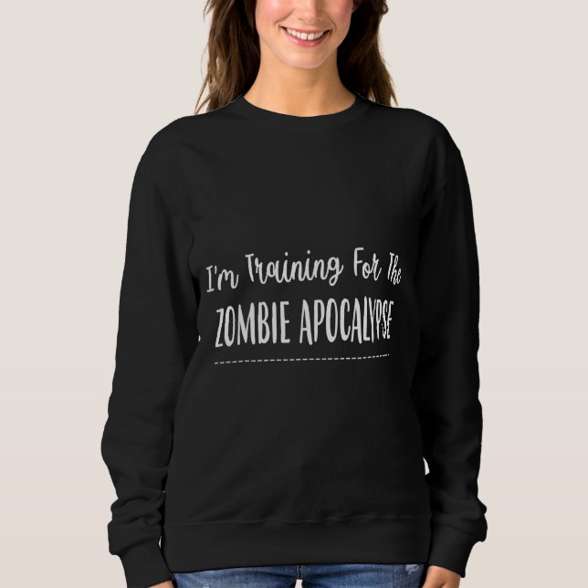 Ich trainiere für den Sarkastischen Witz Sweatshirt (Vorderseite)