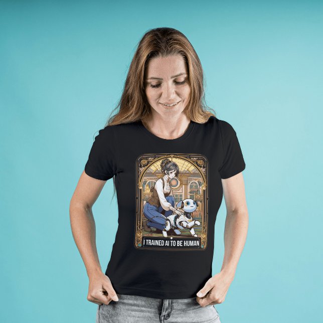 Ich trainiere KI als Mensch T-Shirt (Von Creator hochgeladen)