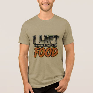 Ich trainiere mit Gewichten, weil ich Essen wirkli Tri-Blend Shirt