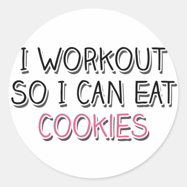 Ich trainiere, um Cookies zu essen Runder Aufkleber (Vorderseite)