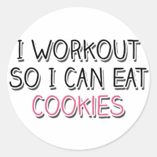 Ich trainiere, um Cookies zu essen Runder Aufkleber