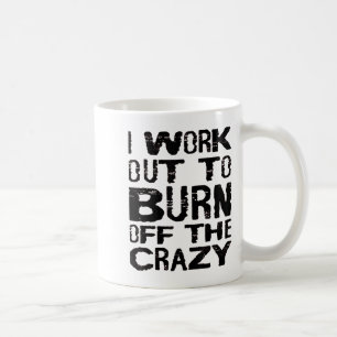 Ich trainiere, um das Verrückte lustige Workout-Mo Kaffeetasse