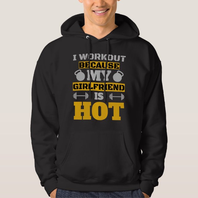 Ich trainiere, weil meine Freundin heiße Coole Paa Hoodie (Vorderseite)