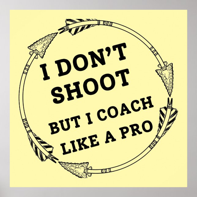 Ich trainiere wie ein Pro | Archery Vater Poster (Vorne)