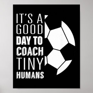 Ich trainiere winzige Menschen Lustiger Fußballtra Poster