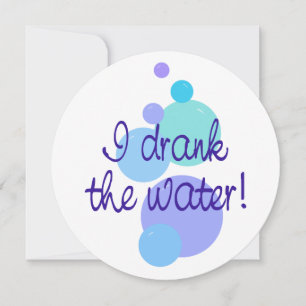 Ich trank Wasser Ankündigung