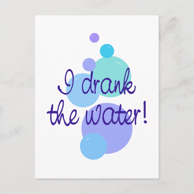 Ich trank Wasser Postkarte (Vorderseite)