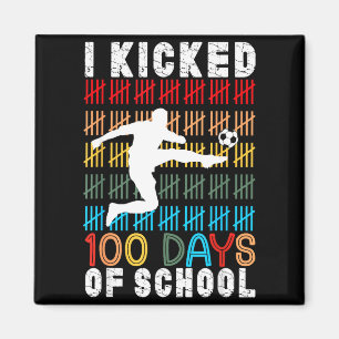 Ich trat 100 Tag der Schule Fußball 100. Tag Lehre Magnet