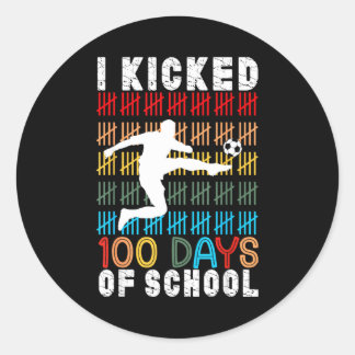 Ich trat 100 Tag der Schule Fußball 100. Tag unter Runder Aufkleber