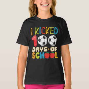 Ich trat 100 Tage lang als Fußballfan in die Schul T-Shirt