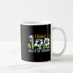 Ich trat 100 Tage Schule Fußball Funny Happy 100 Kaffeetasse