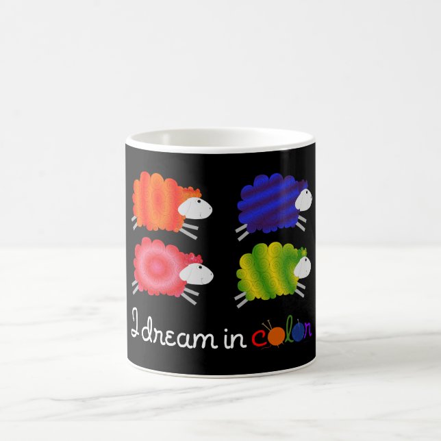 Ich träume in der Farbfaser-Künstler-Tasse Kaffeetasse (Mittel)