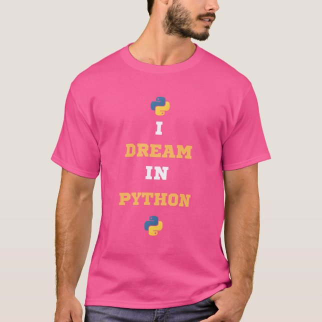 Ich träume in Python T-Shirt (Vorderseite)