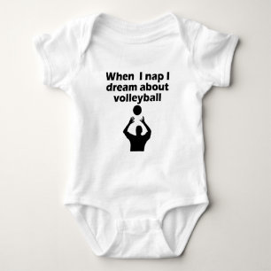 Ich träume über Volleyball Baby Strampler