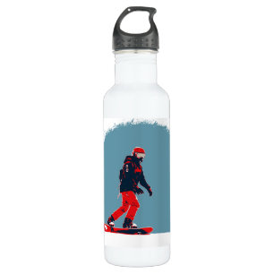 Ich träume vom Snowboarden - Snowboarder Edelstahlflasche