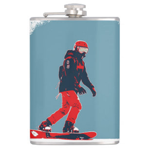 Ich träume vom Snowboarden - Snowboarder Flachmann