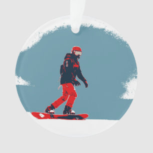Ich träume vom Snowboarden - Snowboarder Ornament
