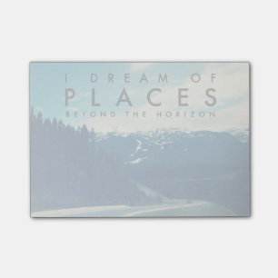 Ich träume von den Plätzen über dem Horizont Post-it Klebezettel