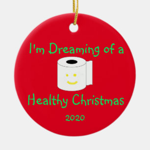Ich träume von einem gesunden Weihnachten Keramik Ornament