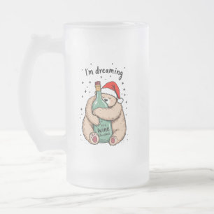 Ich träume von einem Weihnachtsfest Mattglas Bierglas