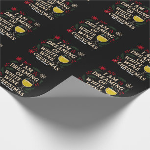 Ich träume von einem Weihnachtsgeschenk des weißen Geschenkpapier