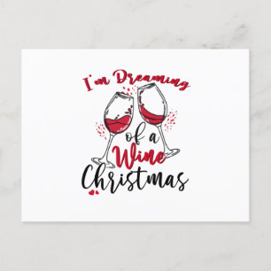 Ich träume von einem Wein-Weihnachten Feiertagspostkarte