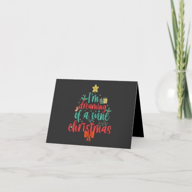 Ich träume von einem weinreichen Weihnachtsbaum Einladung (Vorderseite)