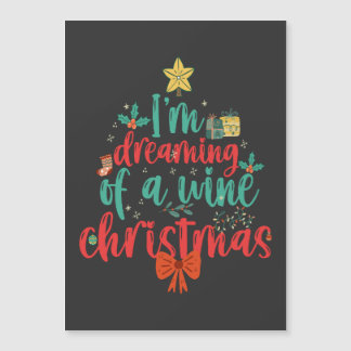 Ich träume von einem weinreichen Weihnachtsbaum Magneteinladung