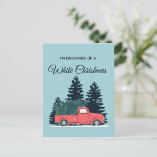 Ich träume von einem weißen Weihnachtsfest Postkarte