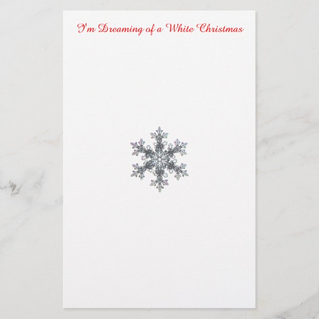 Ich träume von einem weißen Weihnachtsfest - Schne Briefpapier (Vorderseite)