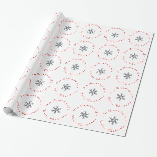 Ich träume von einem weißen Weihnachtsfest - Schne Geschenkpapier (Ungerollt)