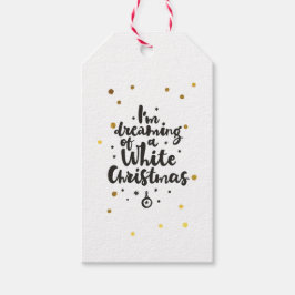 Ich träume von einem weißen Weihnachtsgeschenk-Tag Geschenkanhänger