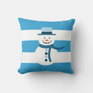 Ich träume von einem weißen Winterschneemann Kissen