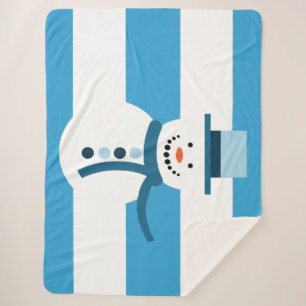 Ich träume von einem weißen Winterschneemann Sherpadecke