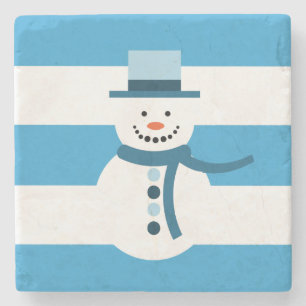 Ich träume von einem weißen Winterschneemann Steinuntersetzer
