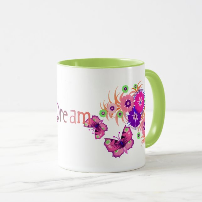 Ich träume von Schmetterlingen Tasse (VorderseiteRechts)