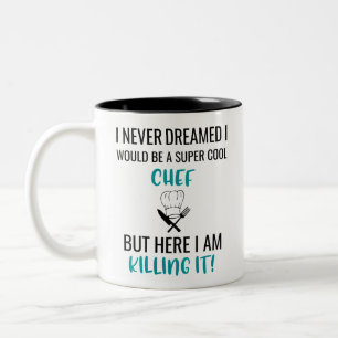 Ich träumte nie, dass ich ein superCooler Koch wär Zweifarbige Tasse