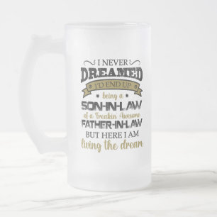 Ich träumte nie, Sohn im Gesetz, Phantastischer V Mattglas Bierglas