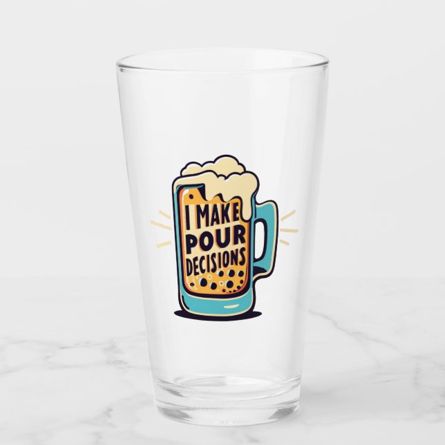 Ich treffe Entscheidungen besser Glas (Vorderseite)