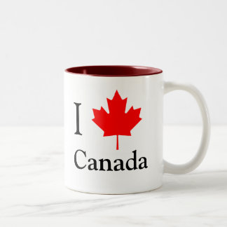 Ich treibe Kanada Blätter Zweifarbige Tasse