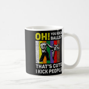 Ich trete Leute Vintage Taekwondo Karate Kaffeetasse